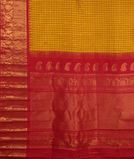 Yellow Gadwal Silk Saree T3120314