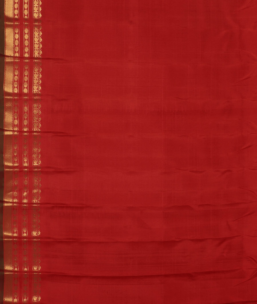 Beige Gadwal Silk Saree T3571463