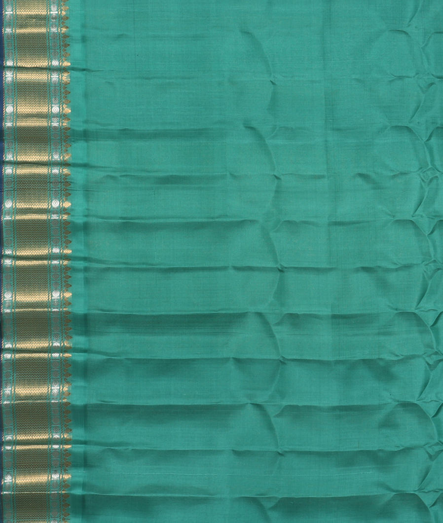 Blue Gadwal Silk Saree T3587603