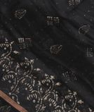 Black Linen Printed Saree T3490371