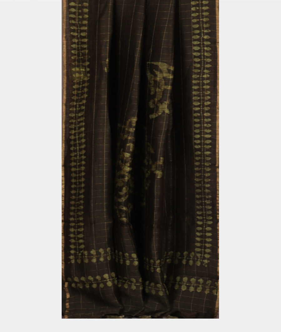 greenish-grey-linen-printed-saree-t349079-t349079-b