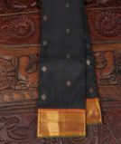Black Handwoven Kanjivaram Silk Saree T1384271