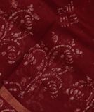 Maroon Linen Printed Saree T3439221