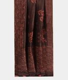 Brown Linen Printed Saree T3490552