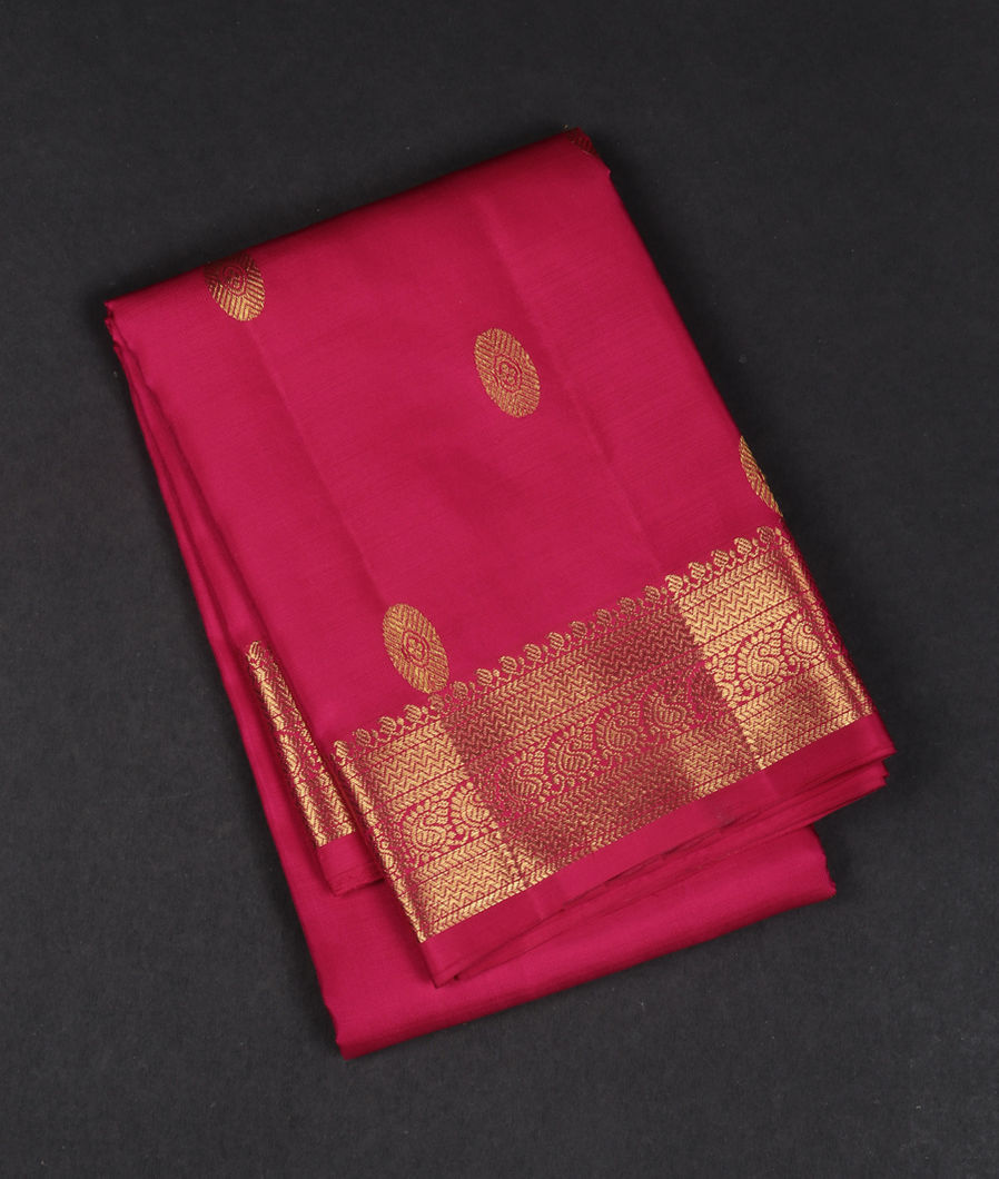 Magenta Handwoven Kanjivaram Silk Dupatta T350192-image