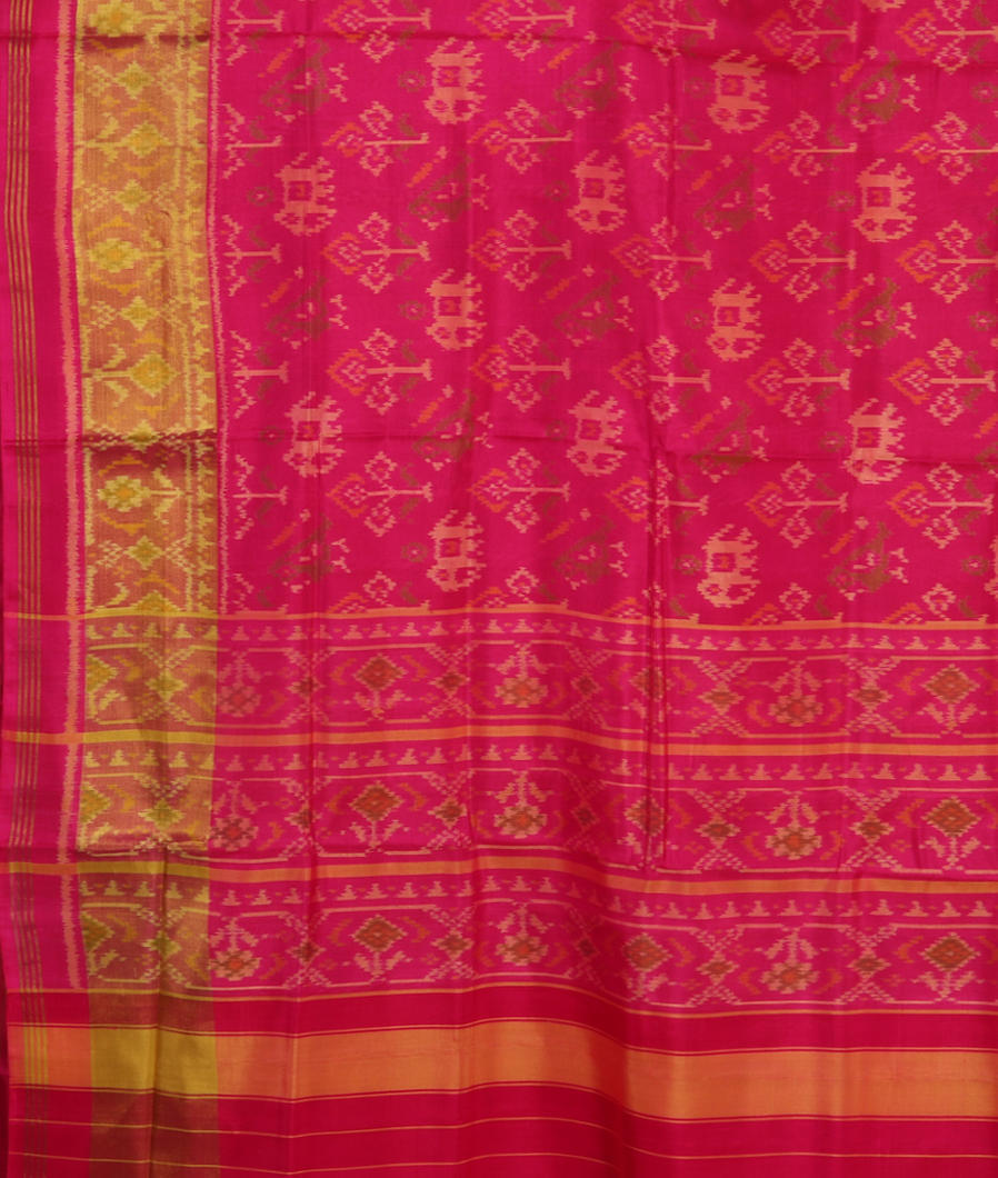 Pink Patola Silk Saree T3040244