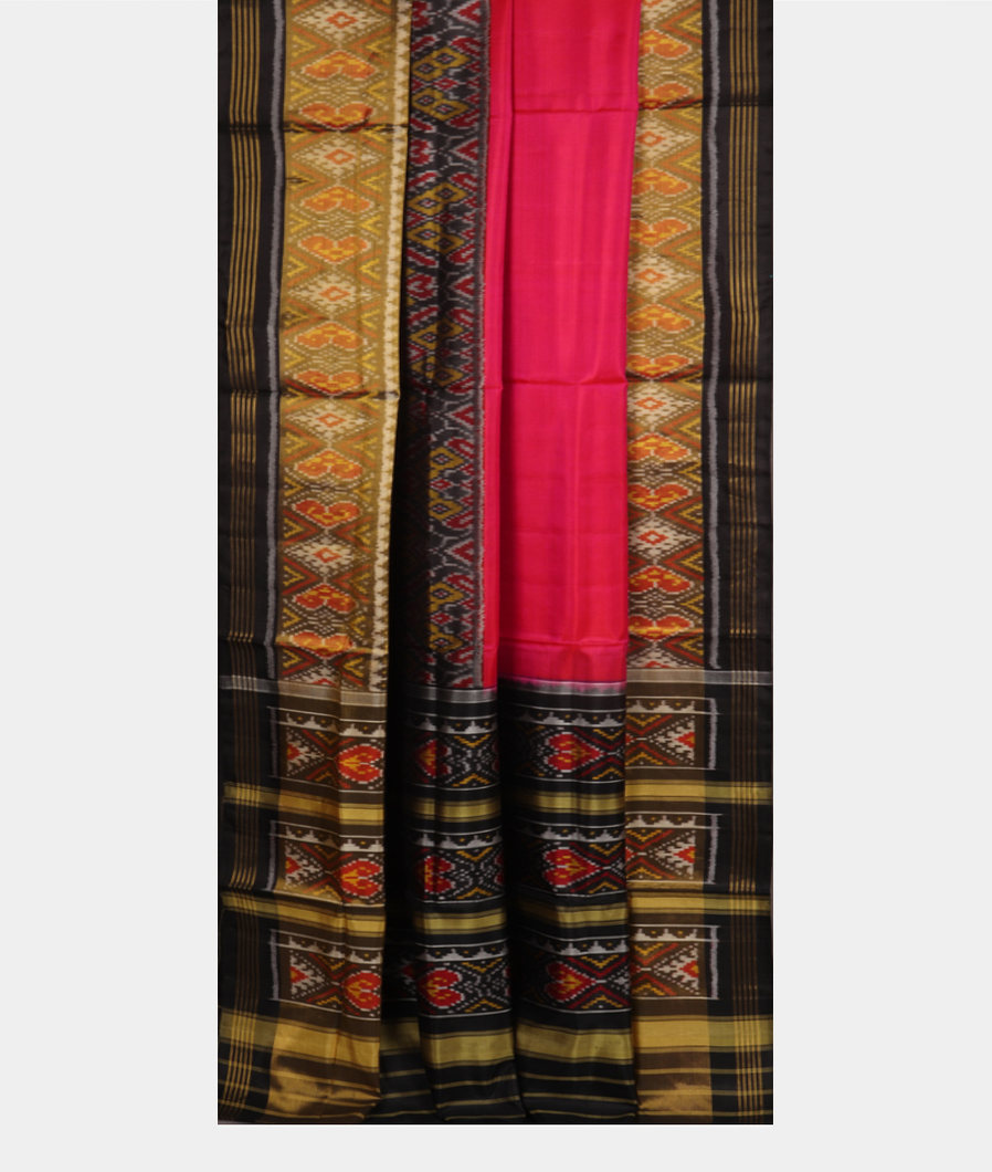 Magenta Patola Silk Saree T2133352