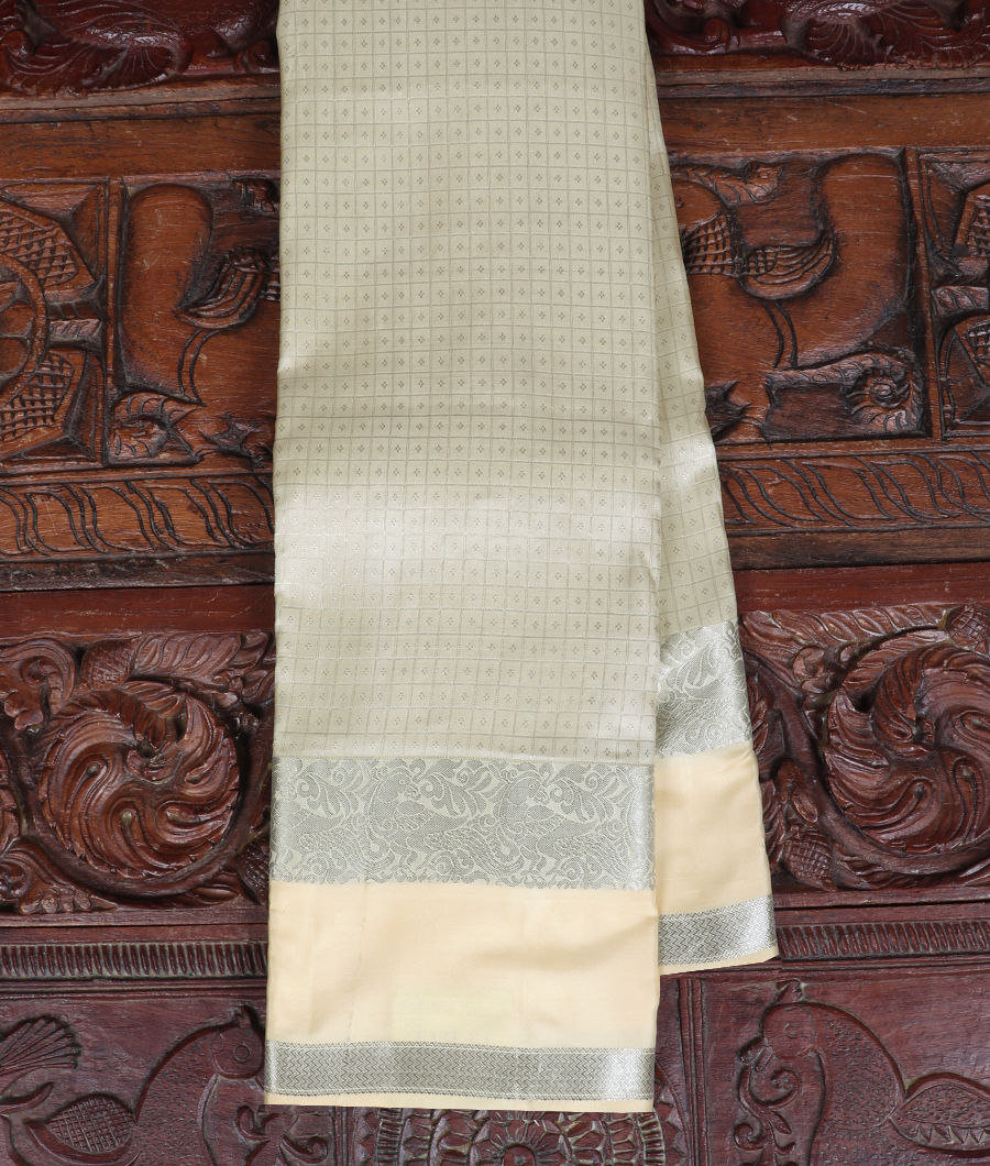 Cream Soft Silk Saree T243597-image