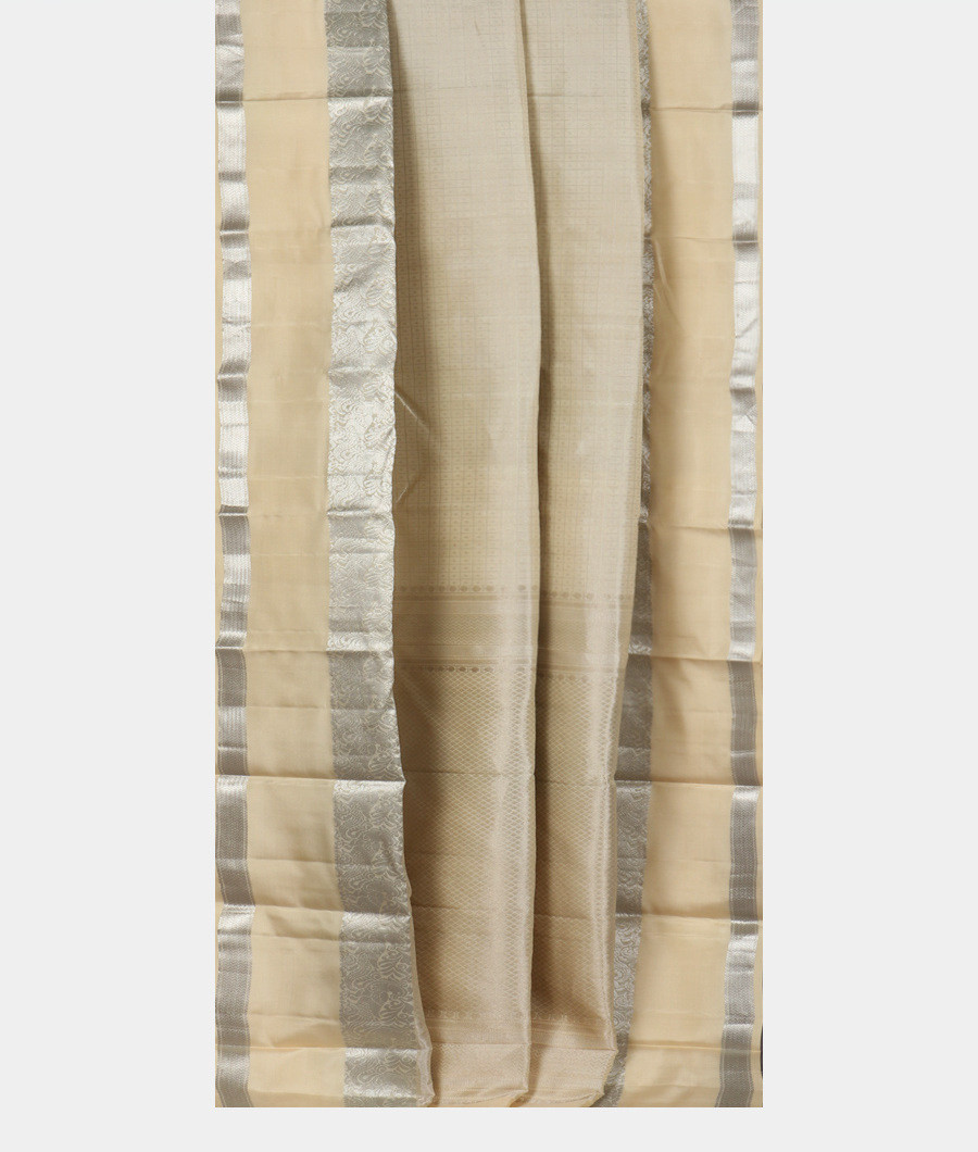 Cream Soft Silk Saree T2435972