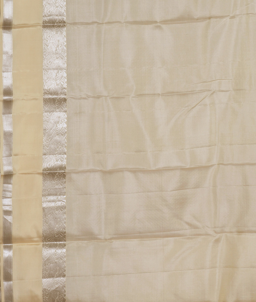 Cream Soft Silk Saree T2435973