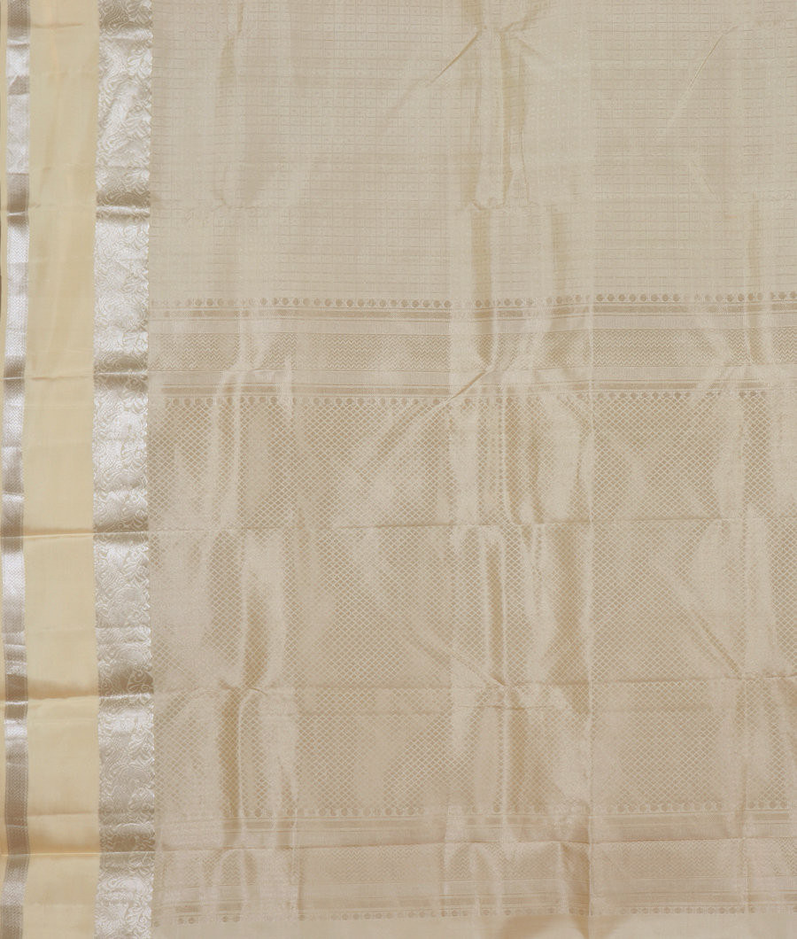 Cream Soft Silk Saree T2435974