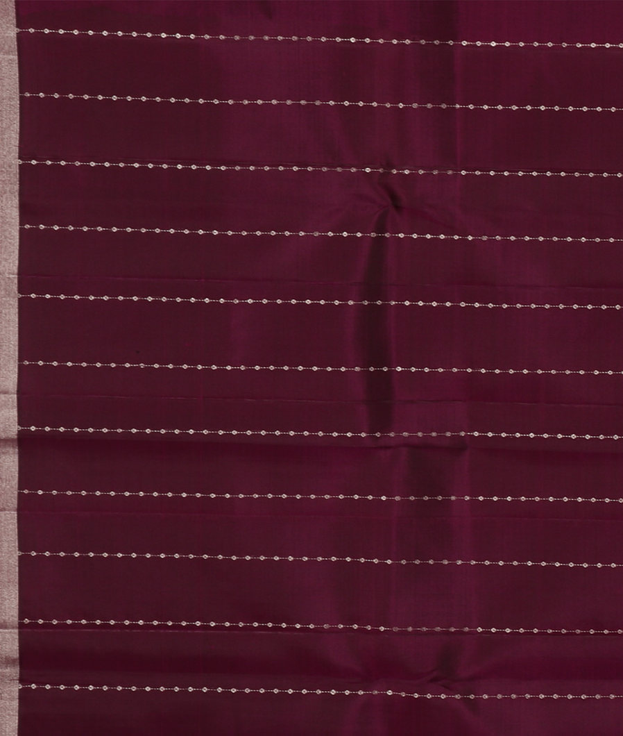 Burgundy Handwoven Kanjivaram Silk Saree T3511863