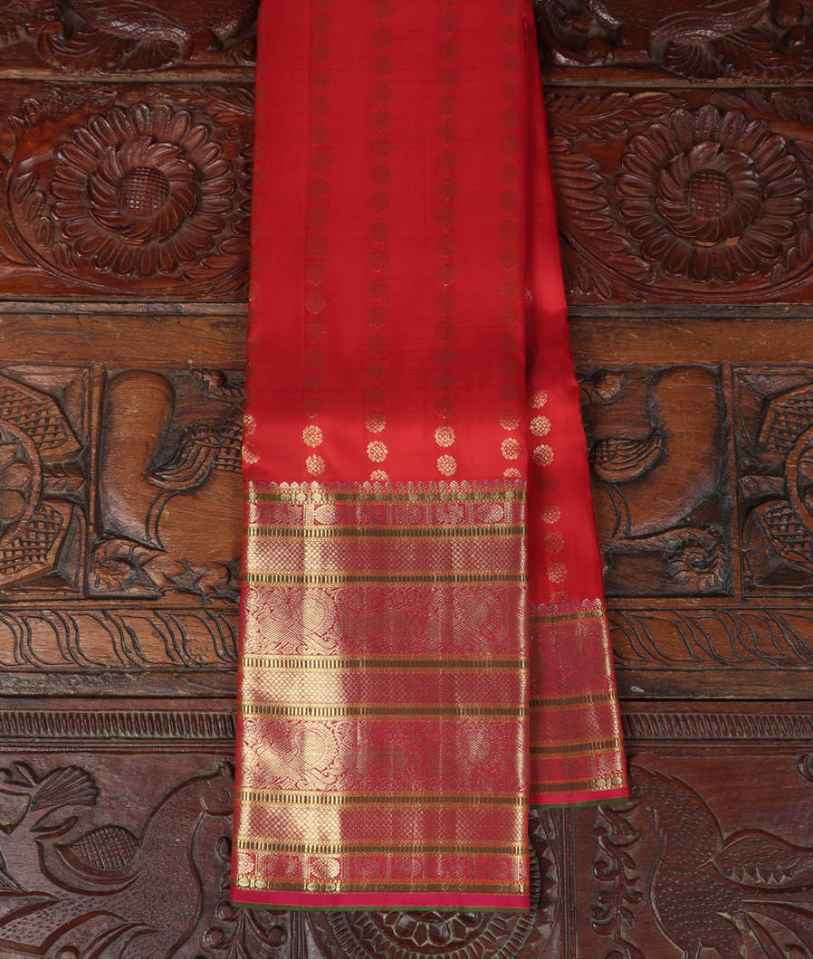 Red Handwoven Kanjivaram Silk Saree T291046-image