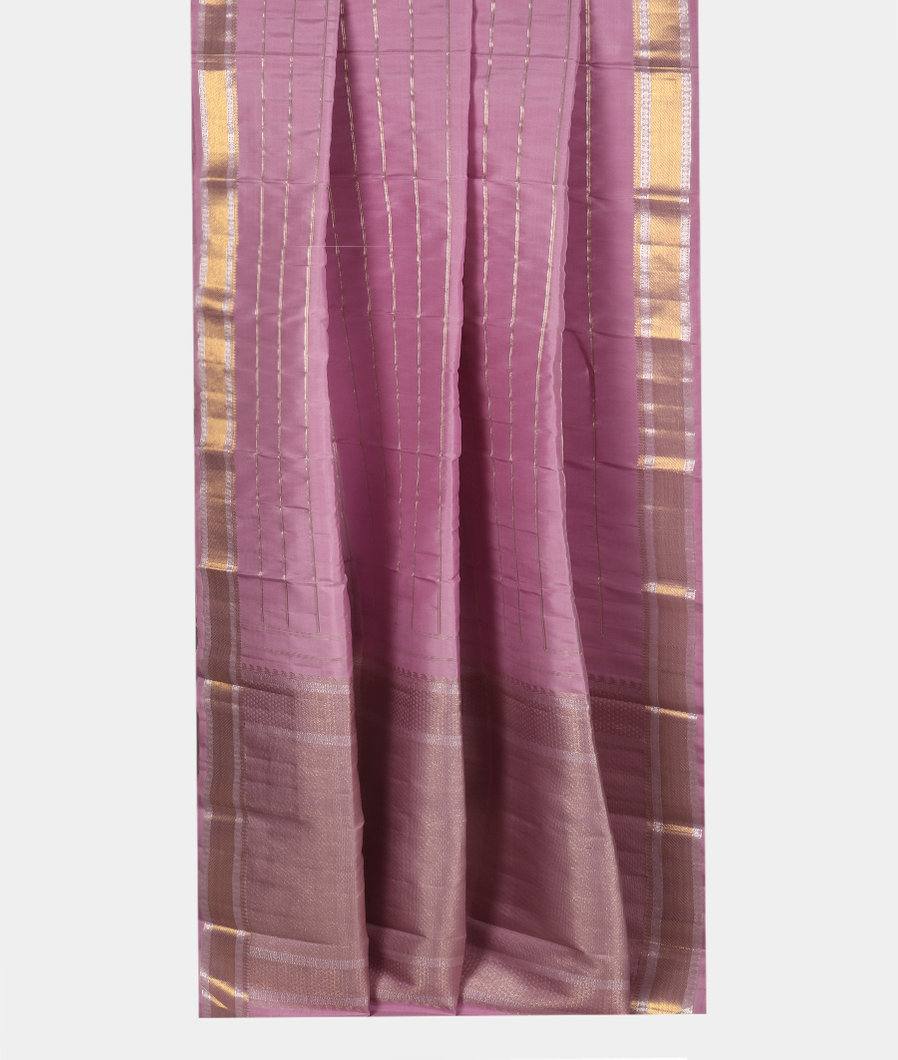 Pinkish Lavender Handwoven Kanjivaram Silk Saree T3423662