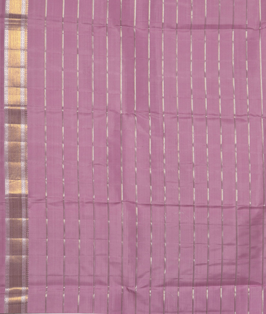 Pinkish Lavender Handwoven Kanjivaram Silk Saree T3423663