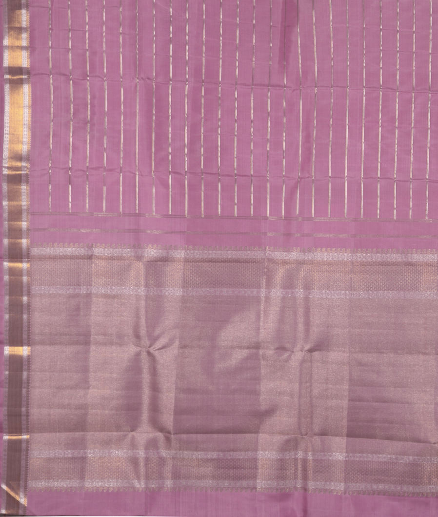 Pinkish Lavender Handwoven Kanjivaram Silk Saree T3423664