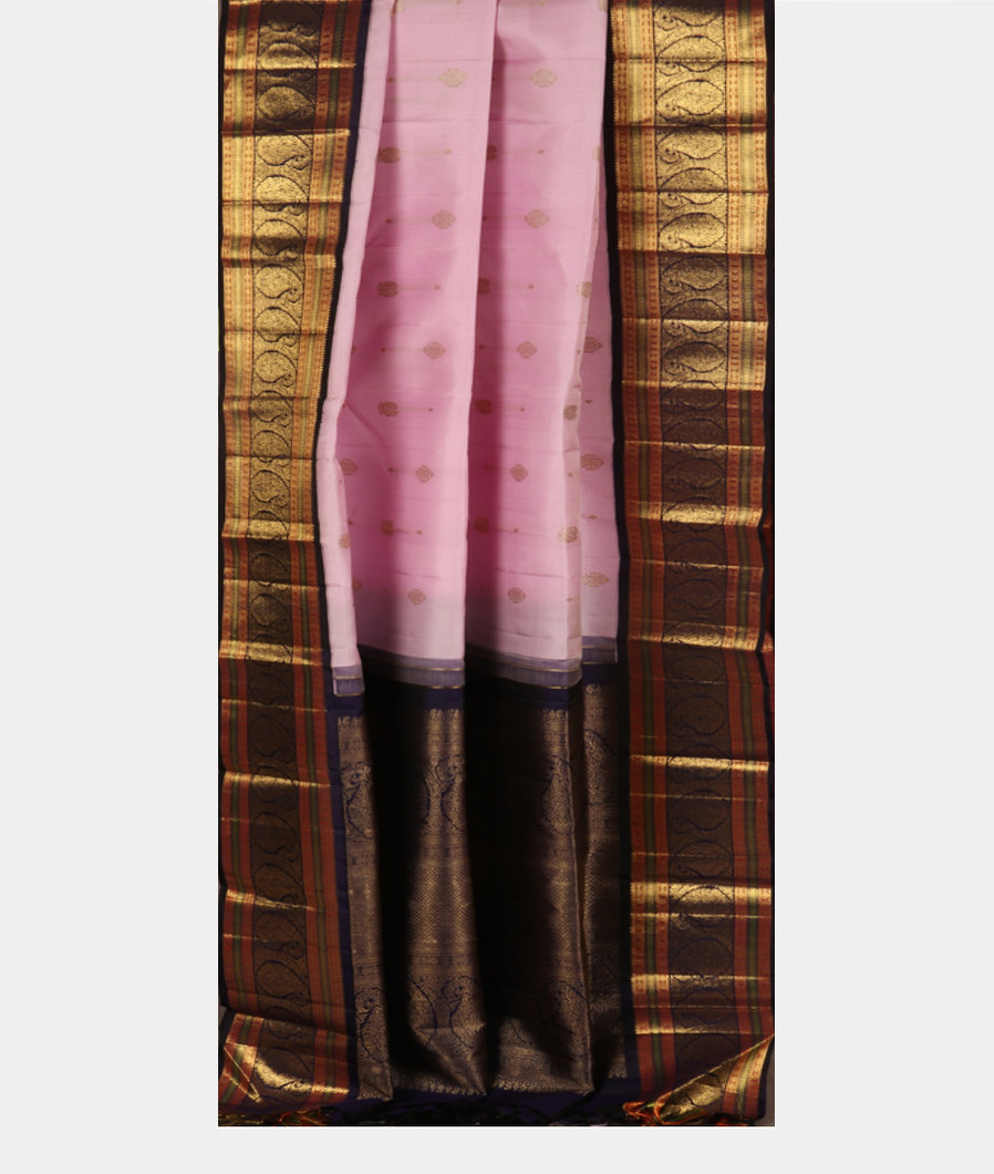 Lavender Handwoven Kanjivaram Silk Saree T3438272