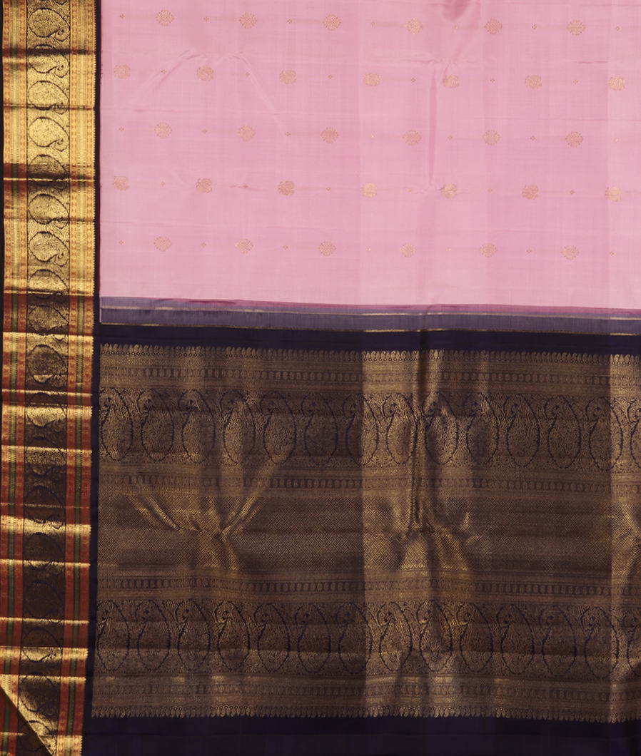 Lavender Handwoven Kanjivaram Silk Saree T3438274