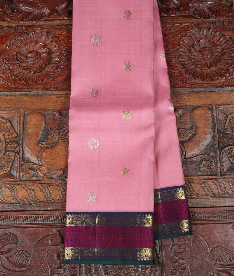 Pink Handwoven Kanjivaram Silk Saree T341420-image