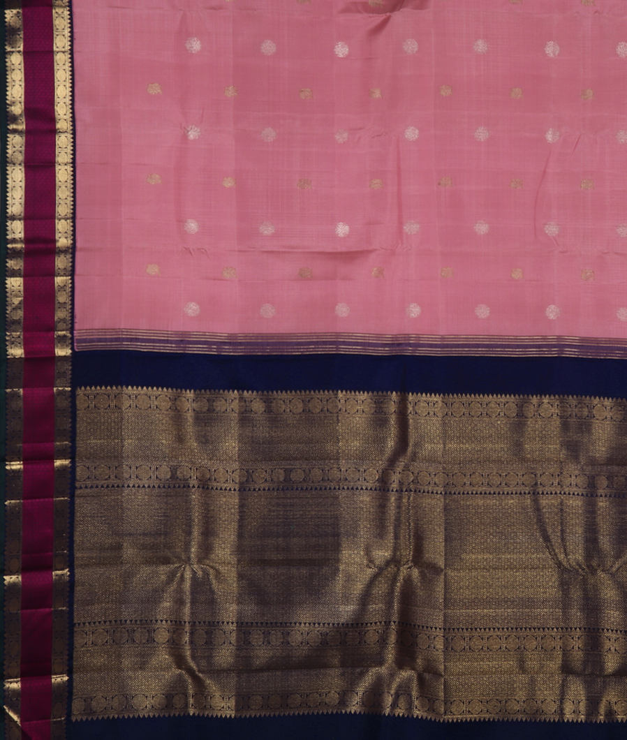 Pink Handwoven Kanjivaram Silk Saree T3414204