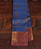 Blue Handwoven Kanjivaram Silk Saree T2887681
