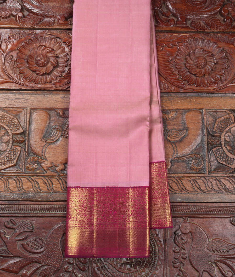 Pink Handwoven Kanjivaram Silk Saree T346321-image