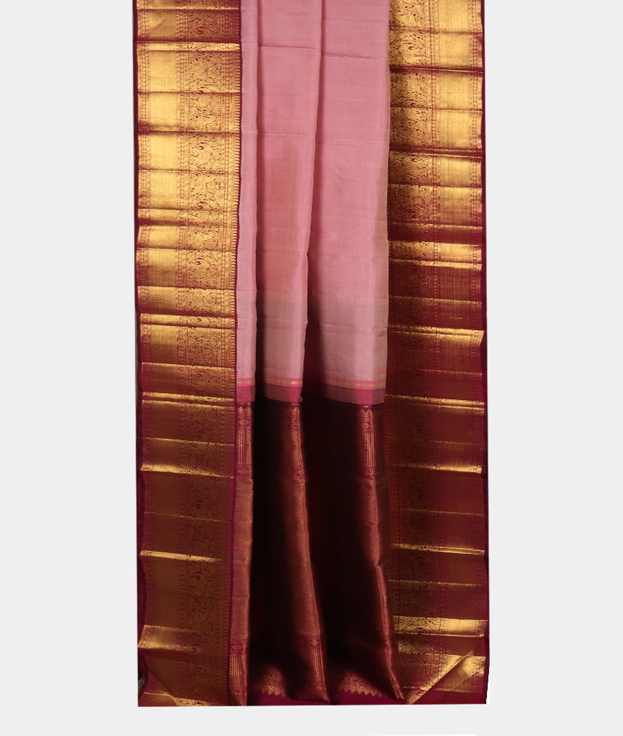 Pink Handwoven Kanjivaram Silk Saree T3463212