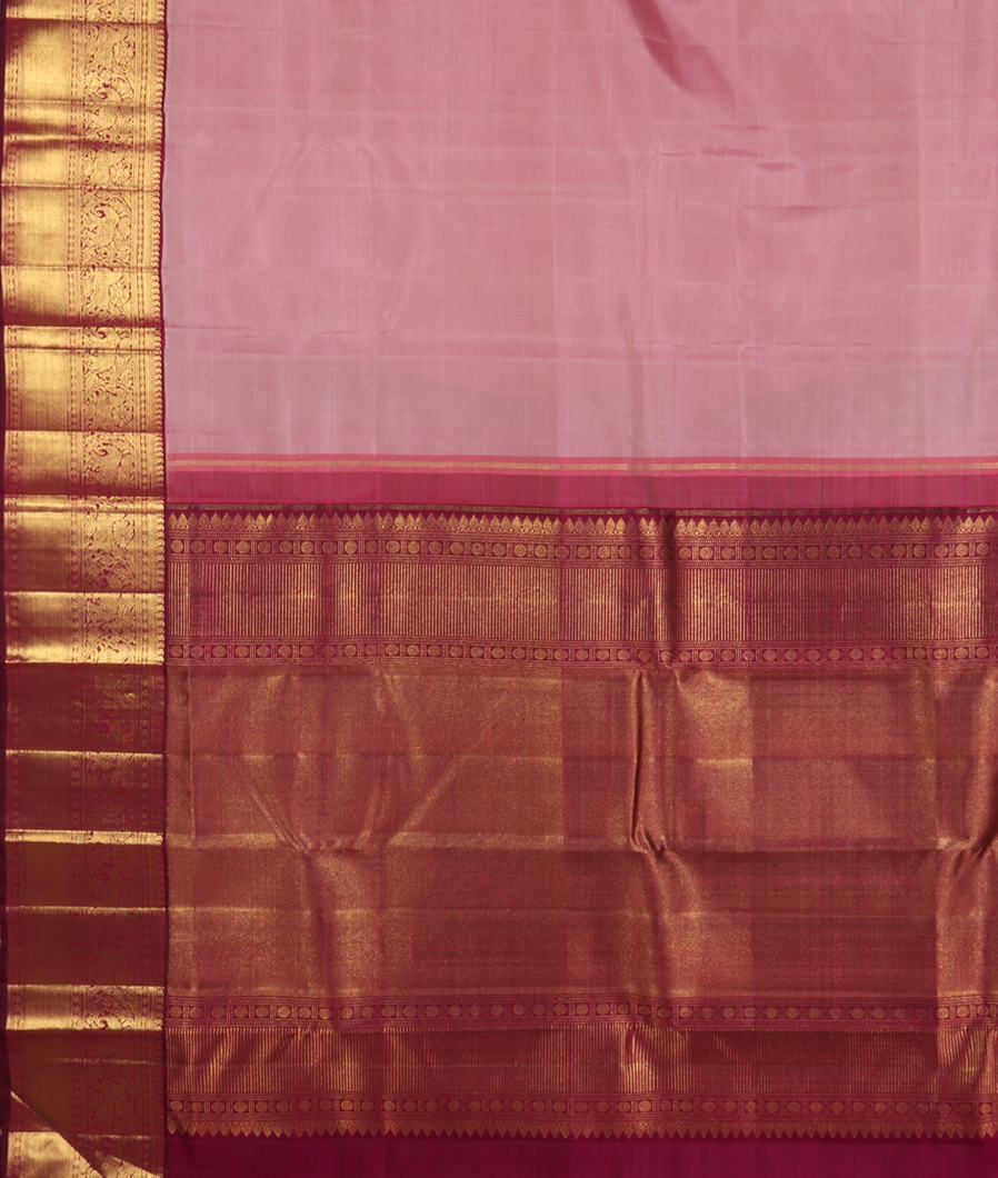 Pink Handwoven Kanjivaram Silk Saree T3463214