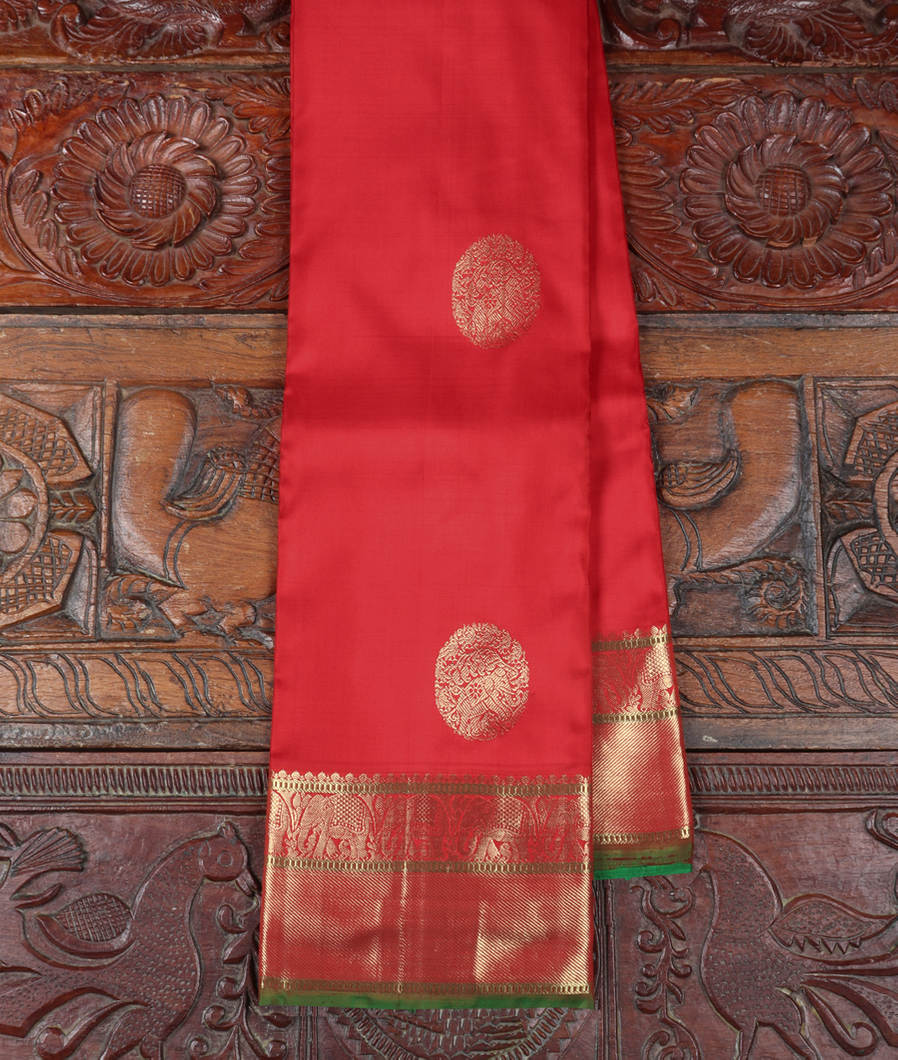 Red Handwoven Kanjivaram Silk Saree T291052-image