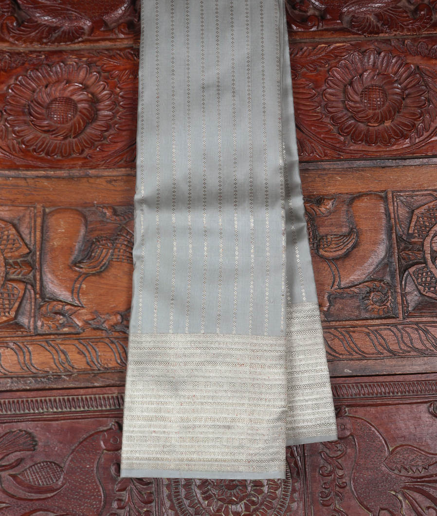 Grey Handwoven Kanjivaram Silk Saree T341747-image