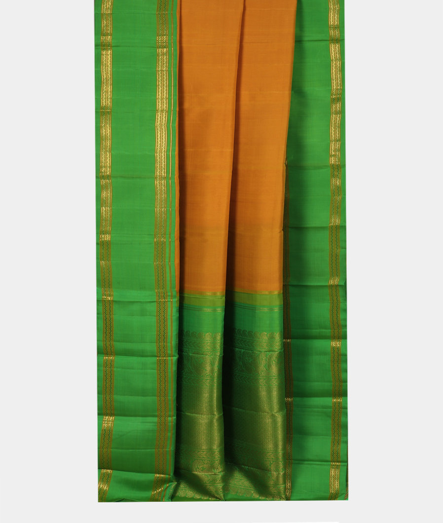 Yellow Handwoven Kanjivaram Silk Saree T2515952