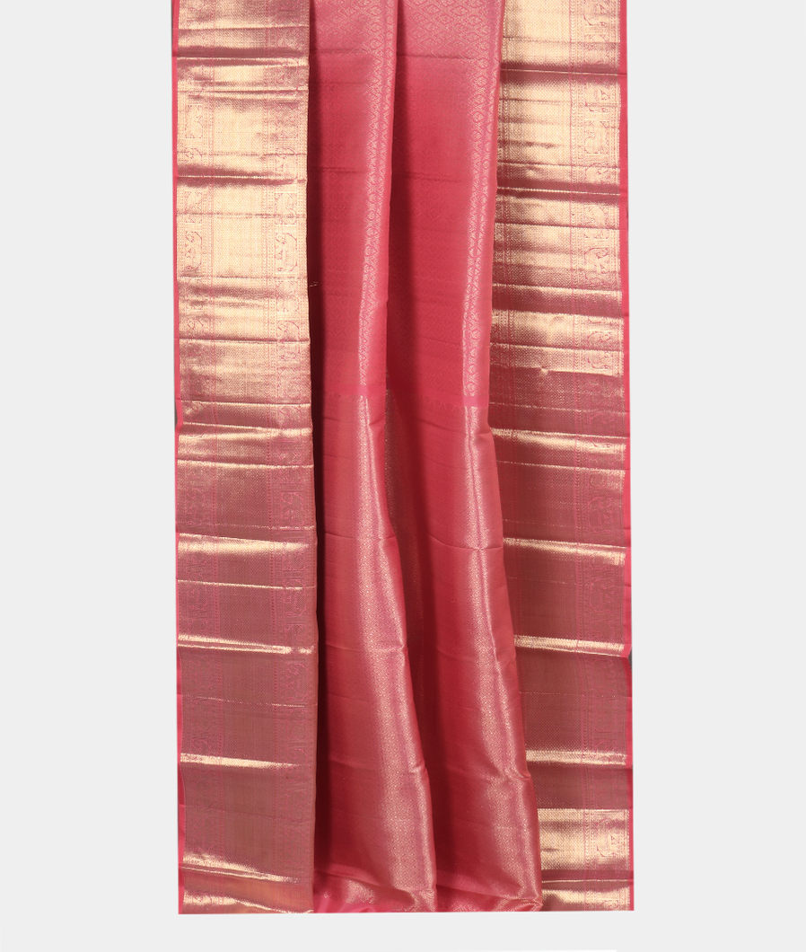 Pink Handwoven Kanjivaram Silk Saree T3147322