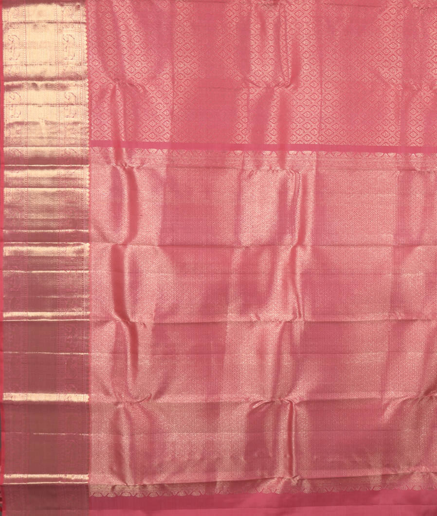 Pink Handwoven Kanjivaram Silk Saree T3147324