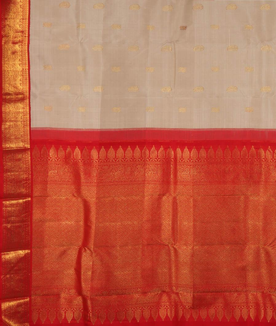 Beige Handwoven Kanjivaram Silk Saree T3371974