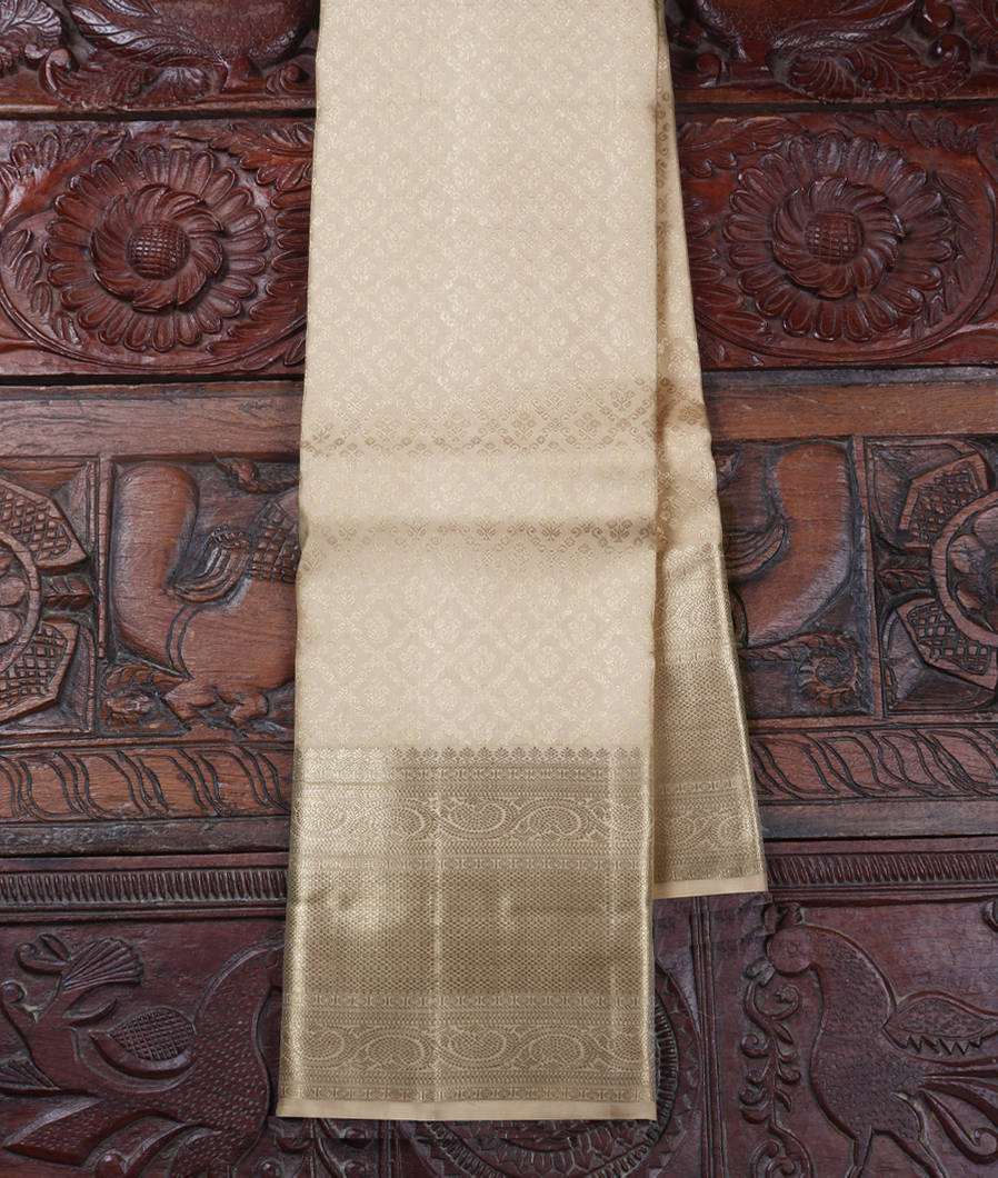 Cream Handwoven Kanjivaram Silk Saree T305293-image