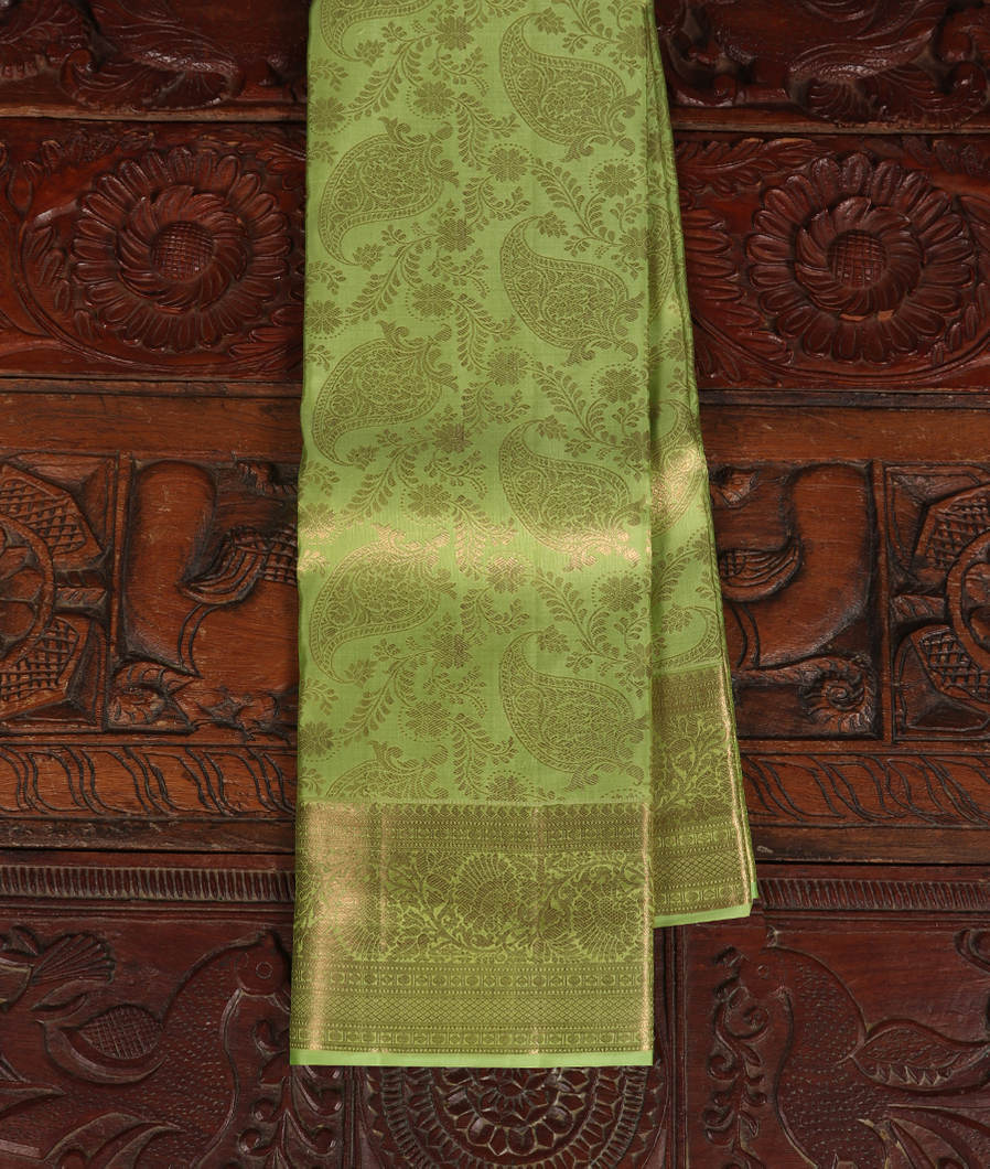 Green Handwoven Kanjivaram Silk Saree T276837-image