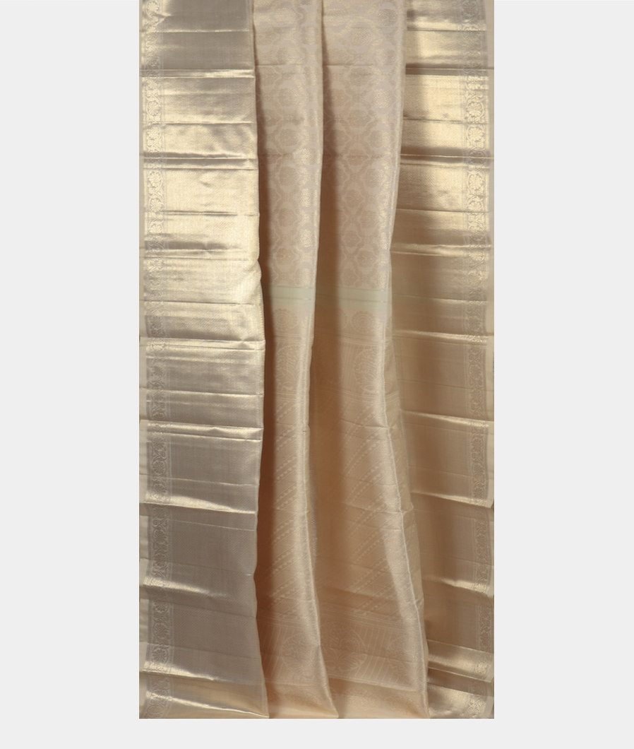 Off - White Handwoven Kanjivaram Silk Saree T3043402