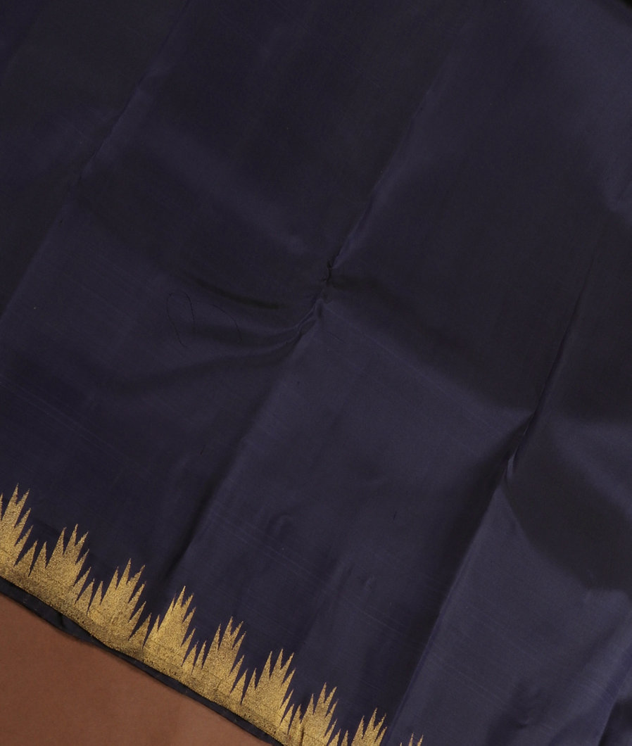 Blue Handwoven Kanjivaram Silk Saree T3211685