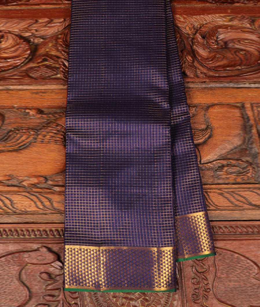 Blue Handwoven Kanjivaram Silk Saree T350822-image