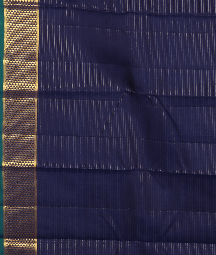 Blue Handwoven Kanjivaram Silk Saree T3508223