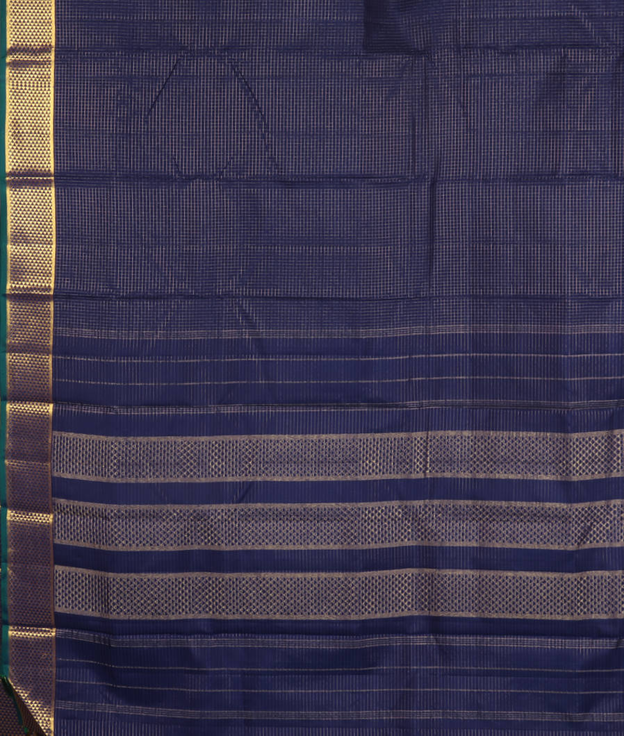 Blue Handwoven Kanjivaram Silk Saree T3508224