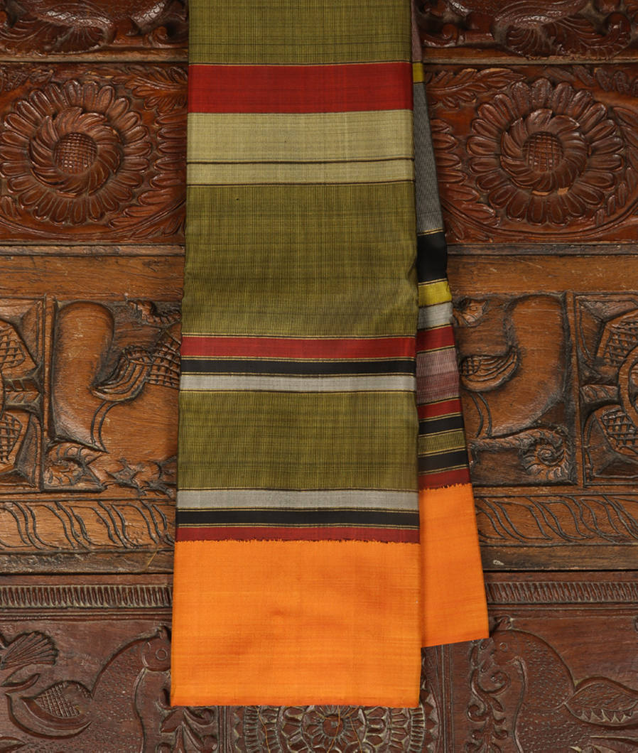 Multicolour Handwoven Kanjivaram Silk Saree T348058-image