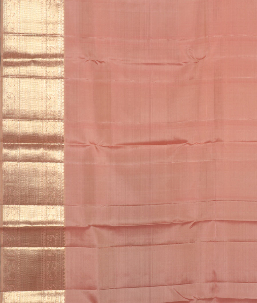 Peach Handwoven Kanjivaram Silk Saree T3252543