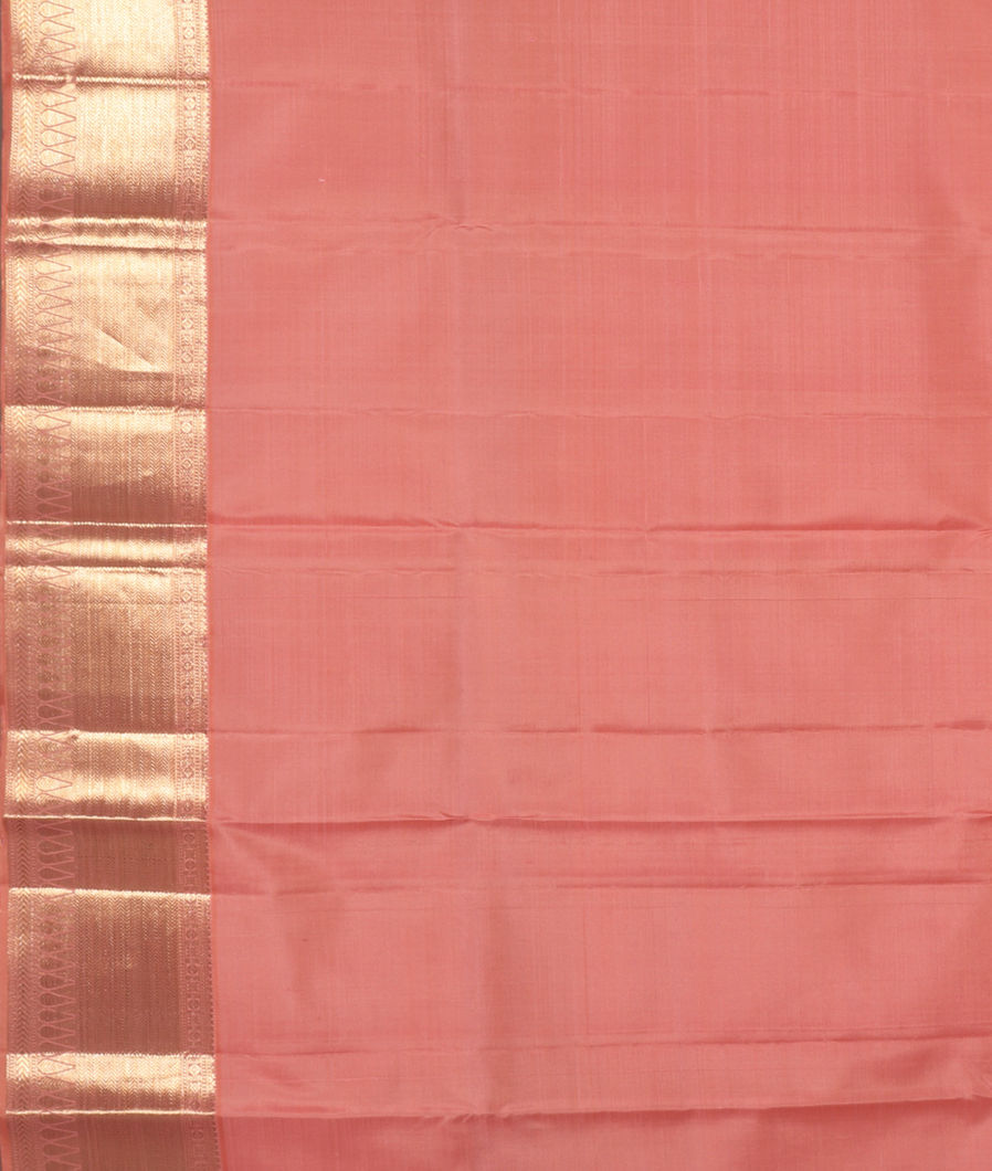 Peach Handwoven Kanjivaram Silk Saree T3459773