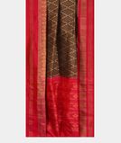 Brown Ikat Silk Saree T3593722