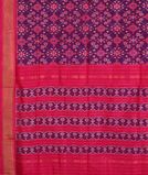 Purple Ikat Silk Saree T3593554
