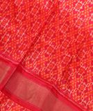 Pinkish Orange Ikat Silk Saree T3593571