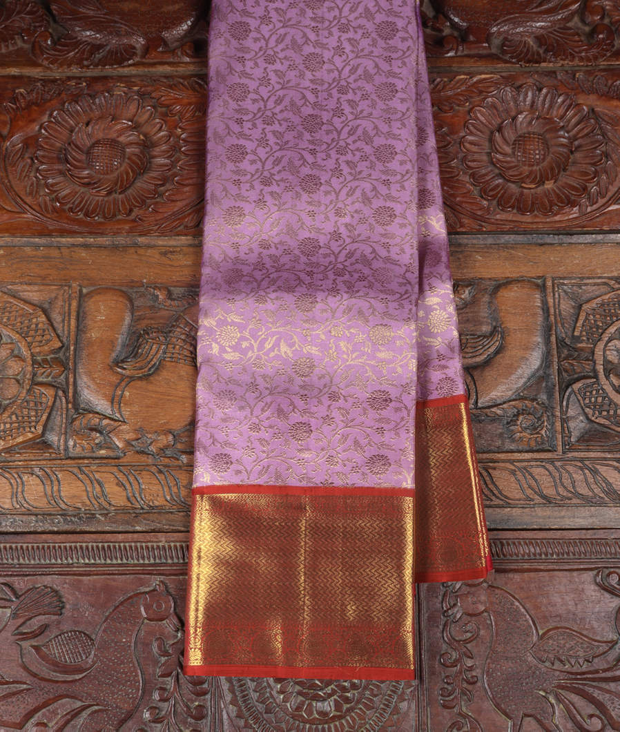 Lavender Handwoven Kanjivaram Silk Saree T312441-image