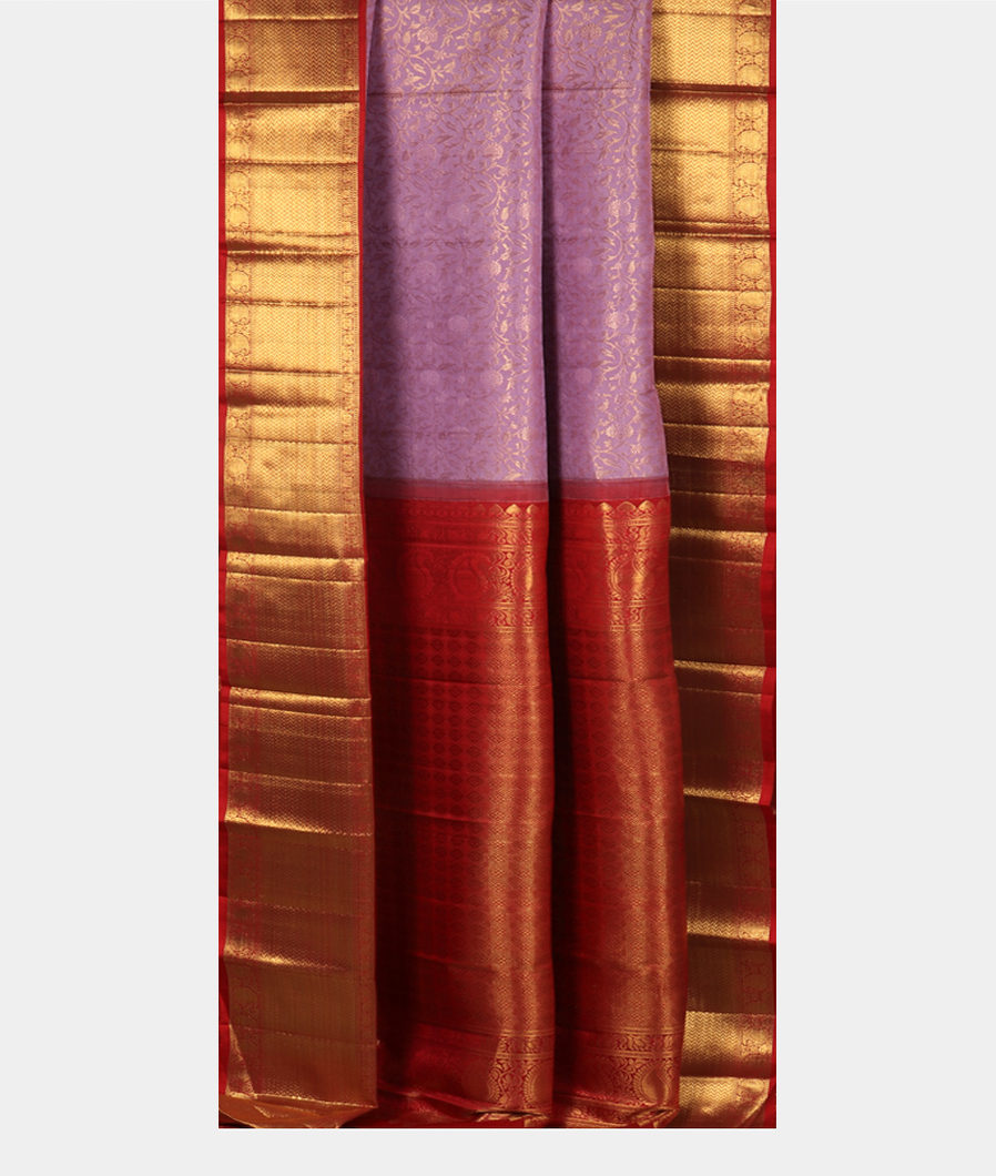 Lavender Handwoven Kanjivaram Silk Saree T3124412