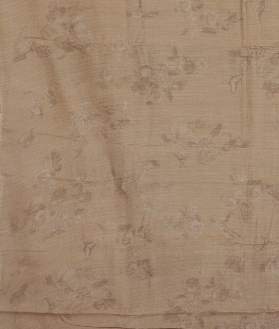 Beige Tussar Printed Saree T3562233